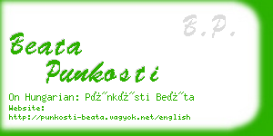 beata punkosti business card